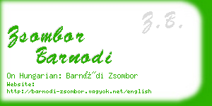 zsombor barnodi business card